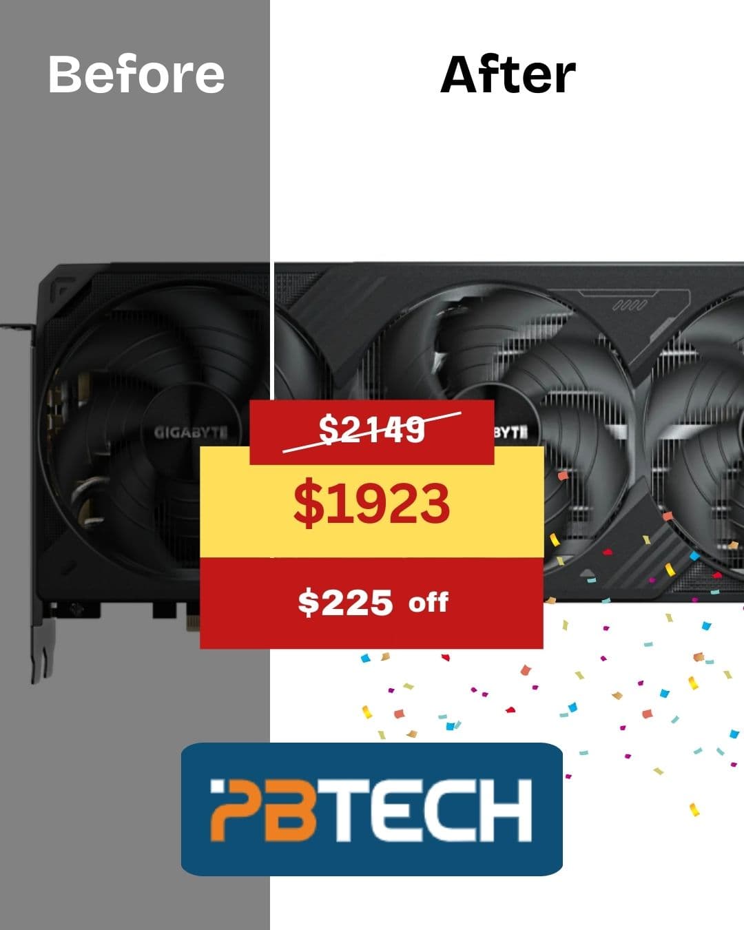 product price before and after